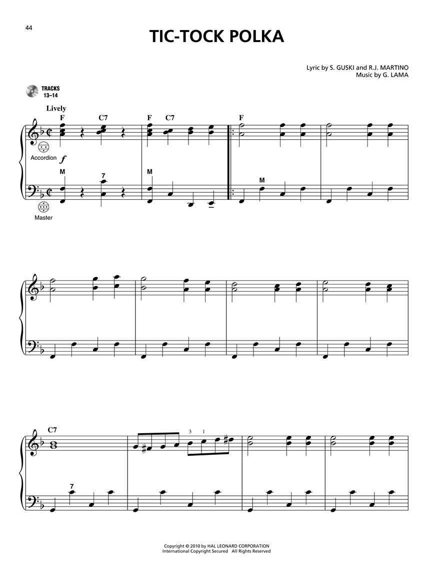 波尔卡经典手风琴伴奏曲集(书+CD)第1卷