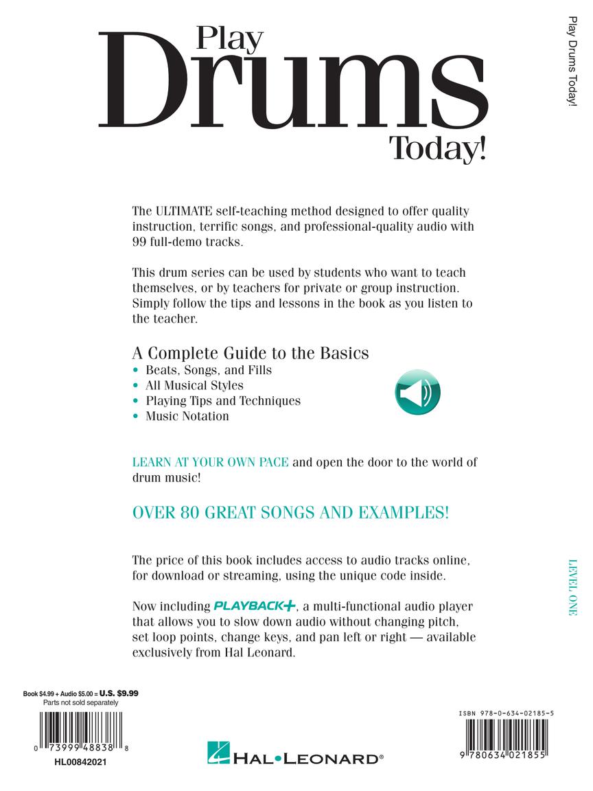 Play Drums Today Level 1 Book/Cd Percussion