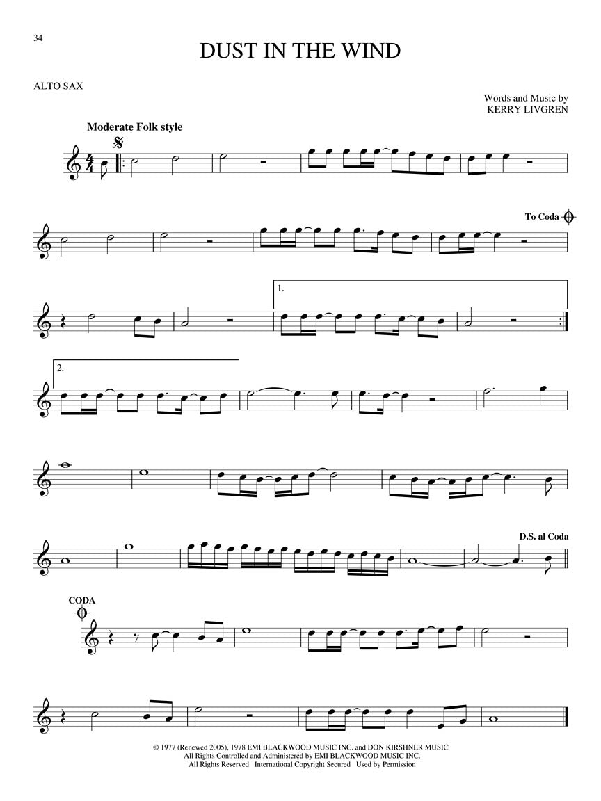 Essential Songs For Alto Saxophone Book (130 Songs)