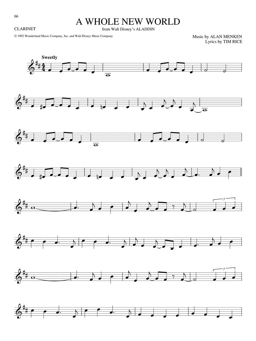 迪士尼经典歌曲集(单簧管版)