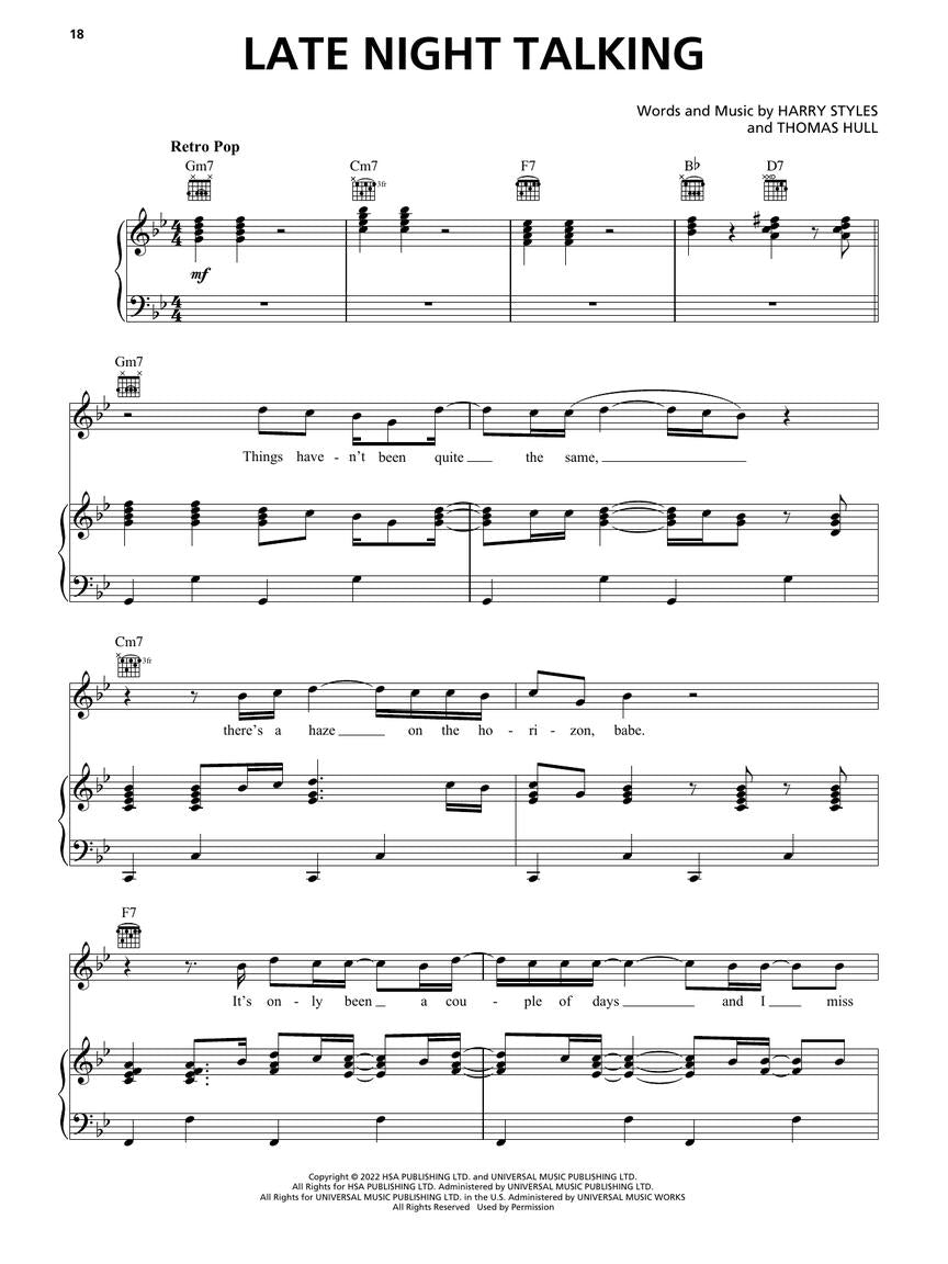 Harry Styles - Harrys House Piano/Vocal/Guitar Songbook