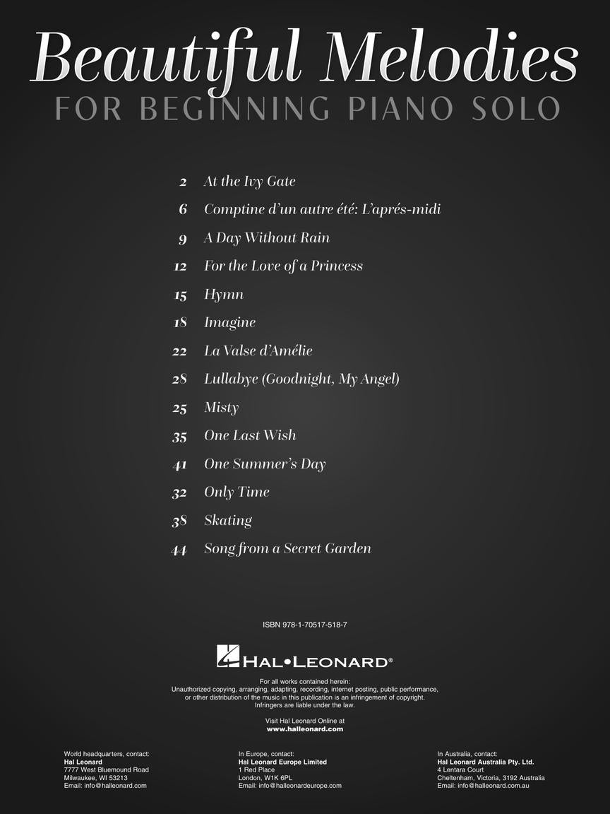 Beautiful Melodies for Beginning Piano Solo Book