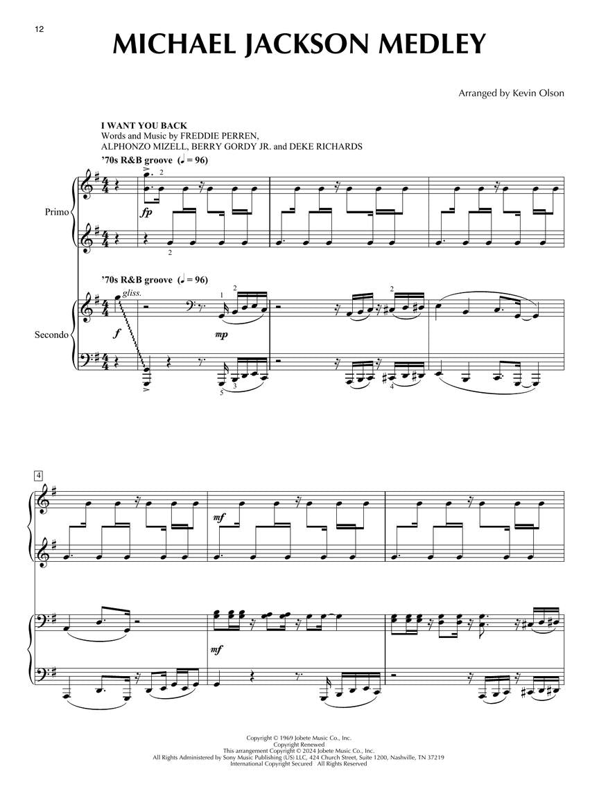 Epic Pop and Rock Medleys for Piano Duet Book