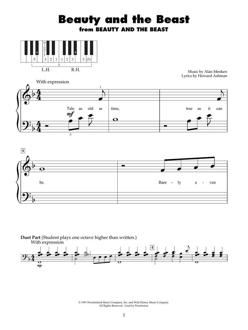 Disney Movie Fun  - Five Finger Piano With Lyrics Book (2nd Edition)
