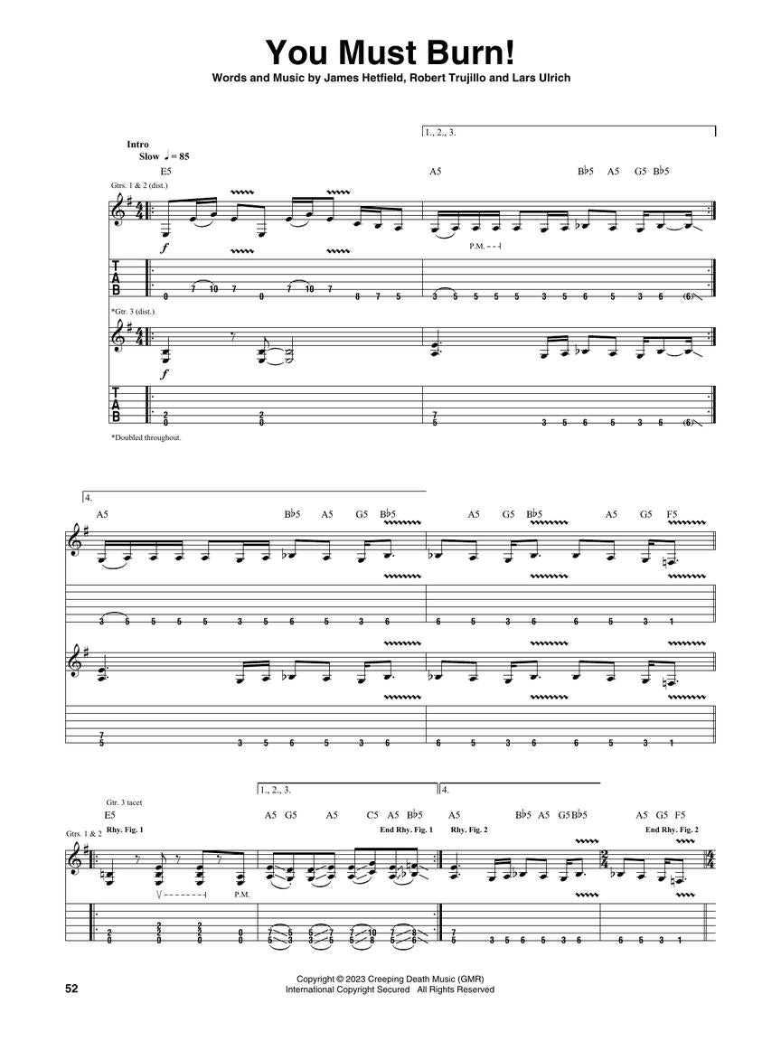 Metallica - 72 Seasons 吉他谱与歌词集