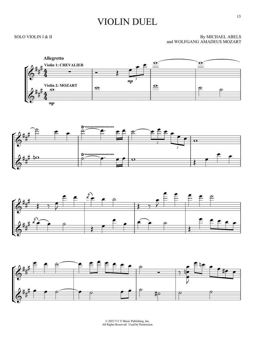 Chevalier - Music from the Motion Picture Violin Solo Songbook