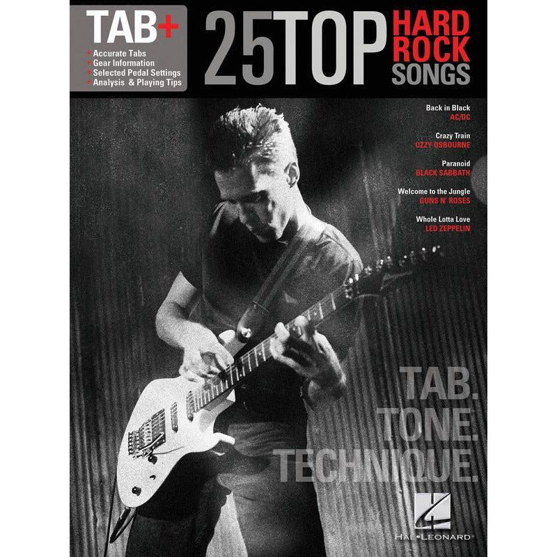 25 Top Hard Rock Songs- Guitar Tab, Tone & Technique Book
