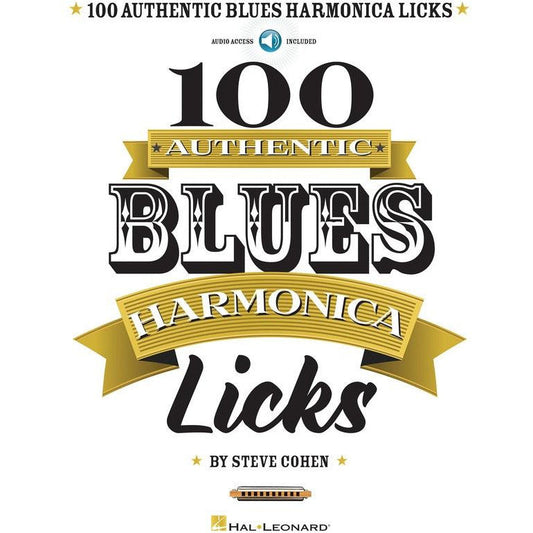 100 AUTHENTIC BLUES HARMONICA LICKS BK/OLA - Music2u