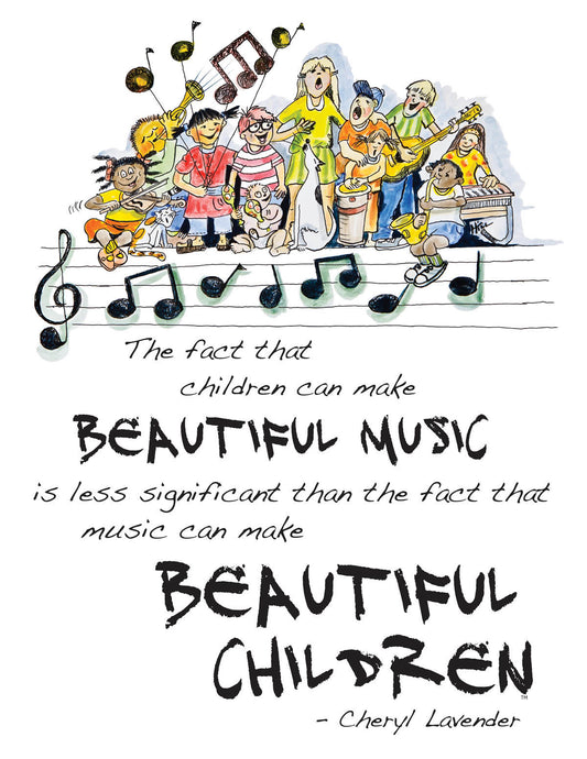 Beautiful Music Children Poster Classroom