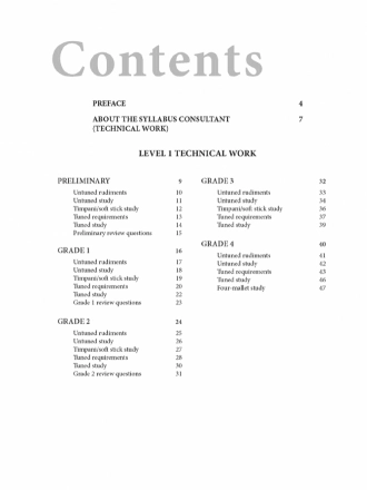 AMEB Percussion - Technical Work Level 1 Book (2013)