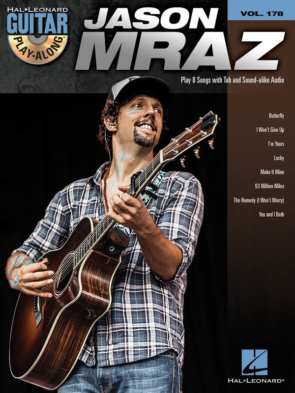 Jason Mraz Guitar Play Along Volume 178 Book/Cd