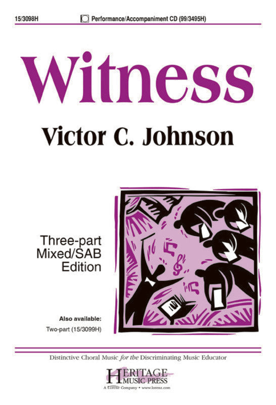 Witness 3 Part Mixed/SAB Vocal Sheet Music