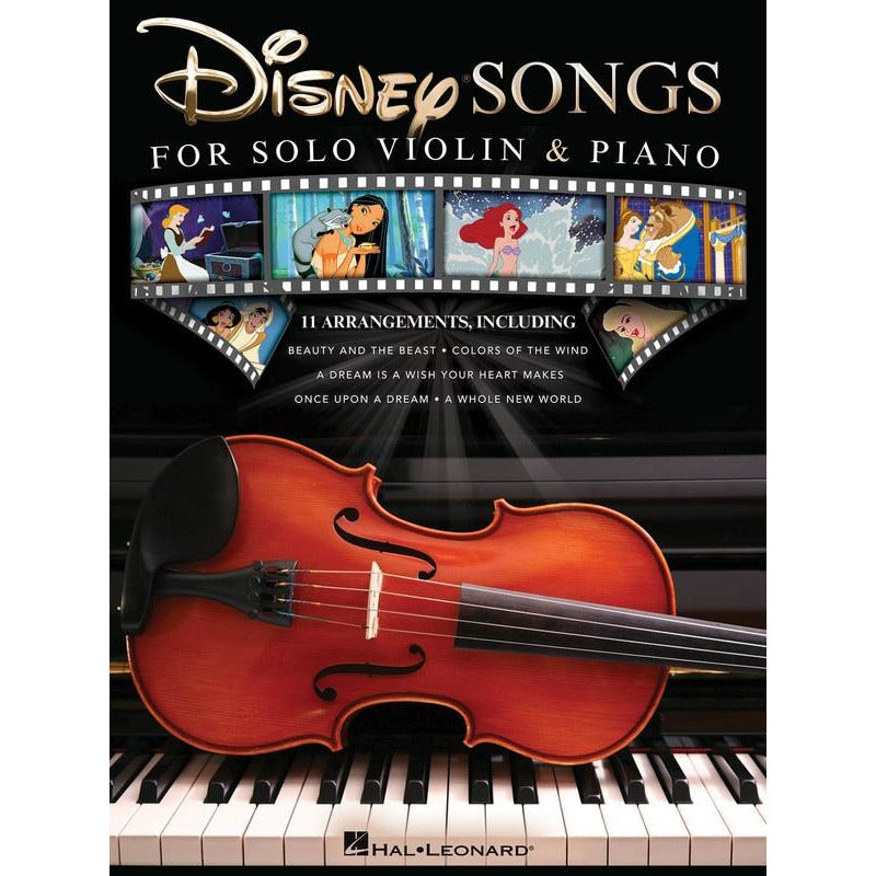 Disney Songs For Solo Violin & Piano Book