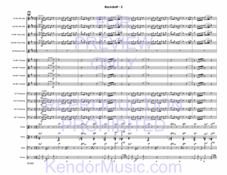 Kendor Jazz Journey Series - Jazz Ensemble Backdraft Medium Score/Parts