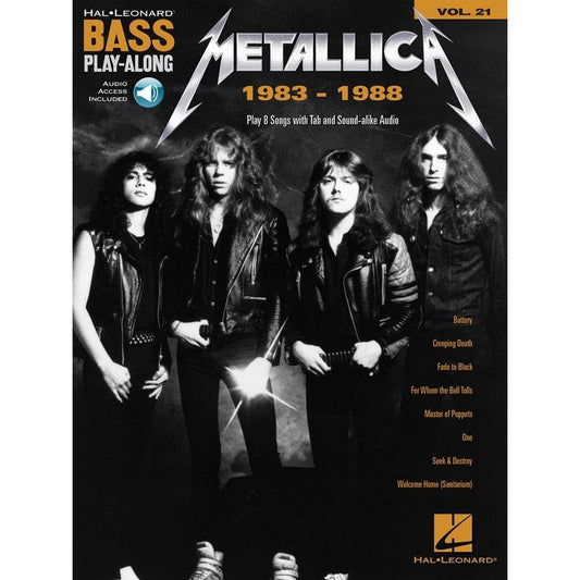 METALLICA 1983-1988 BASS PLAYALONG V21 BK/OLA - Music2u
