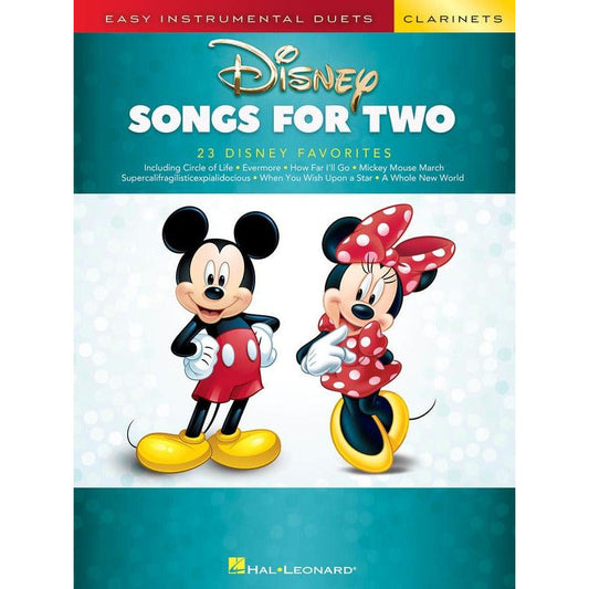 DISNEY SONGS FOR TWO CLARINETS - Music2u