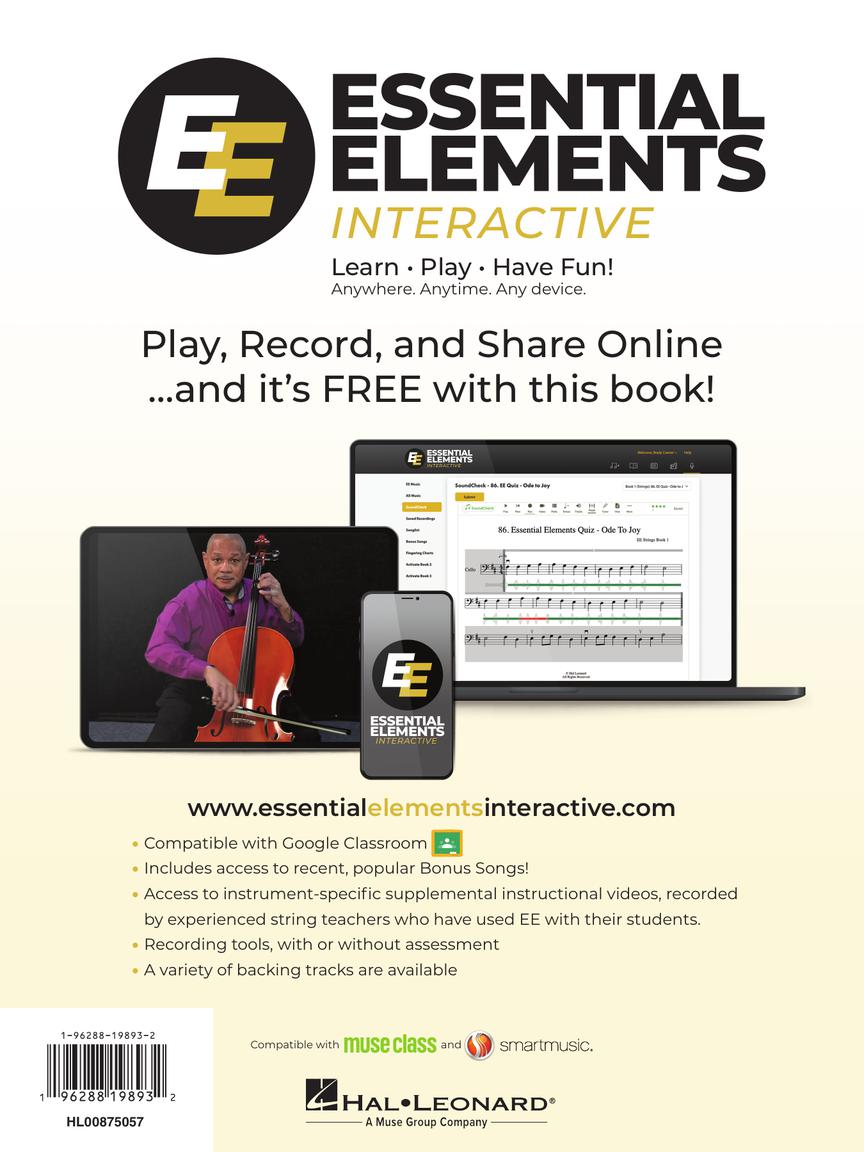 Essential Elements For Strings 大提琴教材第 1 册(书籍/在线媒体)- 2025 年新版