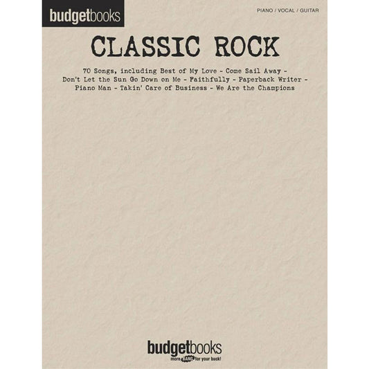 BUDGET BOOKS CLASSIC ROCK PVG - Music2u