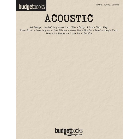 BUDGET BOOKS ACOUSTIC PVG - Music2u