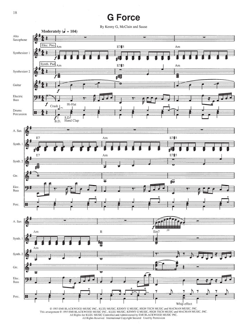 Best Of Kenny G Artist Trans Sax