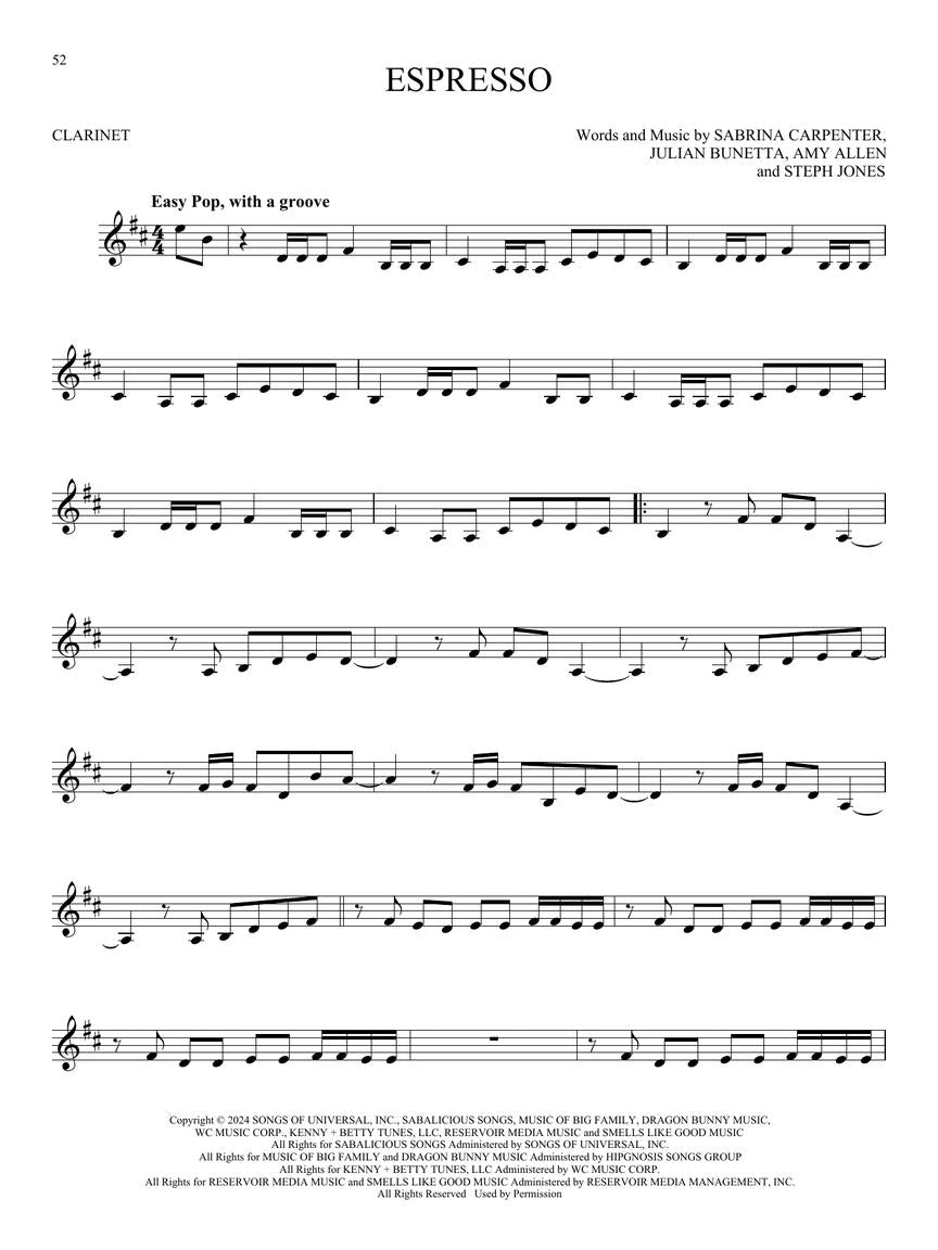 101 Top Hits For Clarinet Songbook (New 2025 Release)