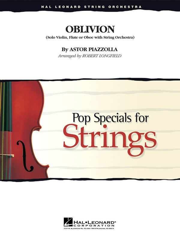 Oblivion (Violin/Flute Or Oboe Soloist) So3-4 Sc/Pts