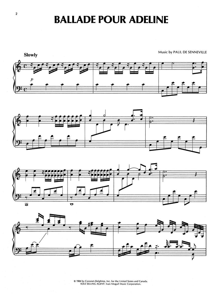 Richard Clayderman The Music Of Love Piano Solos Book (18 Songs)