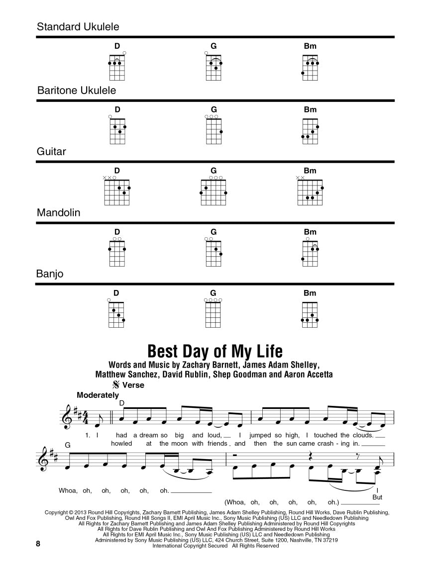 Easy Songs To Strum Book - 38 Pop Favorites With 4 Chords Or Less