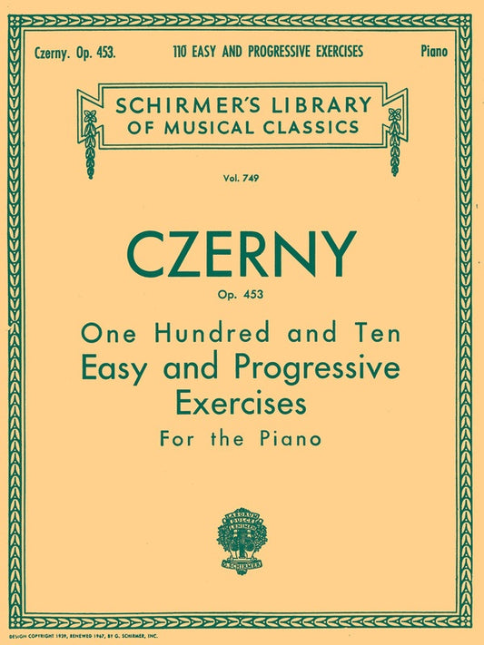 Czerny - 110 Easy Prog Exercises Op 453 Piano