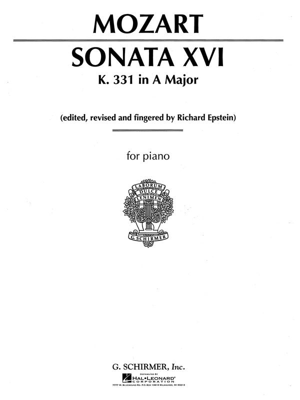 Mozart - Sonata No 16 A Major K 331 Piano