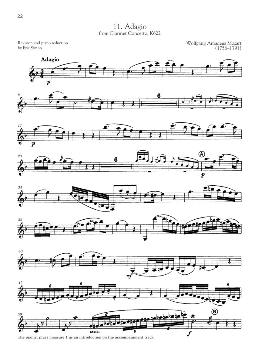 Solos For The Clarinet Player Book with OLA Piano Accompaniments
