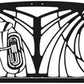 Manhasset Noteworthy Tuba Design Music Stand - Black Musical Instruments & Accessories