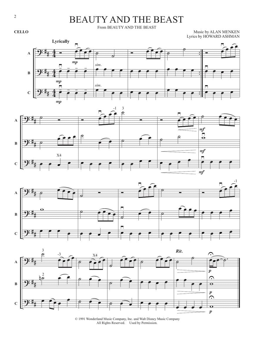Flex-Pops for Strings Disney - Cello Book (Arranged as Trios, Duets and Solos)