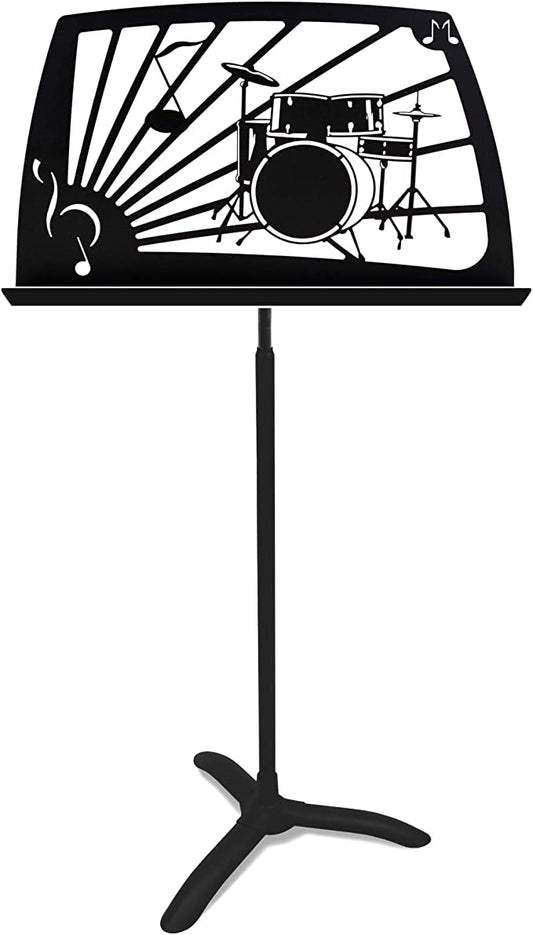 Manhasset Noteworthy Drum Set Design Music Stand - Black Musical Instruments & Accessories