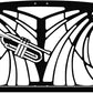 Manhasset Noteworthy Trumpet Design Music Stand - Black Musical Instruments & Accessories