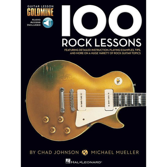 100 ROCK GUITAR LESSONS GOLDMINE BK/OLA - Music2u