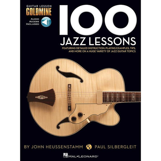 100 JAZZ GUITAR LESSONS GOLDMINE SERIES BK/OLA - Music2u