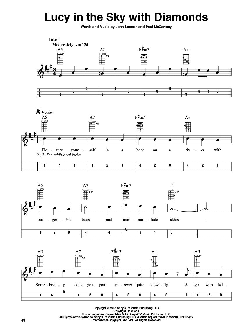 披头士乐队曼陀林琴曲谱集