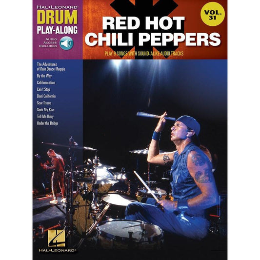 RED HOT CHILI PEPPERS DRUM PLAYALONG V31 BK/OLA - Music2u