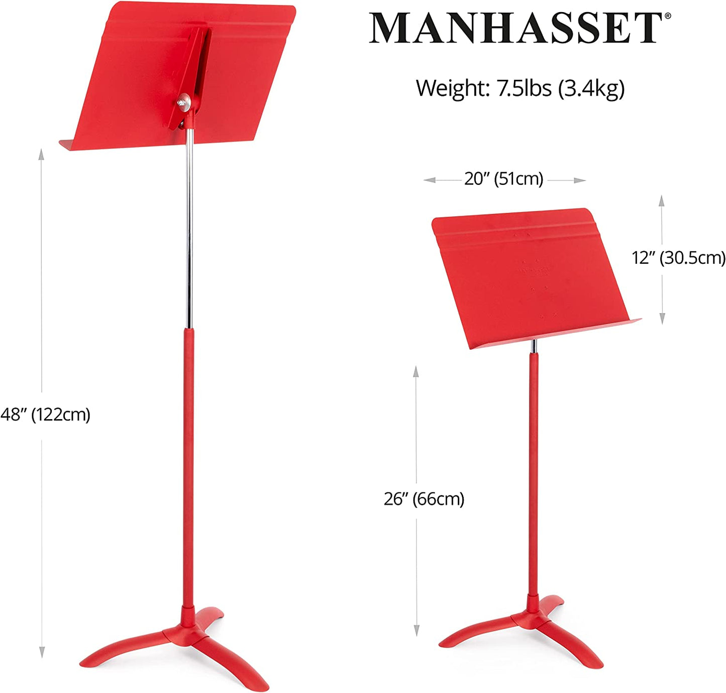 Manhasset Music Symphony Stand Red Musical Instruments & Accessories