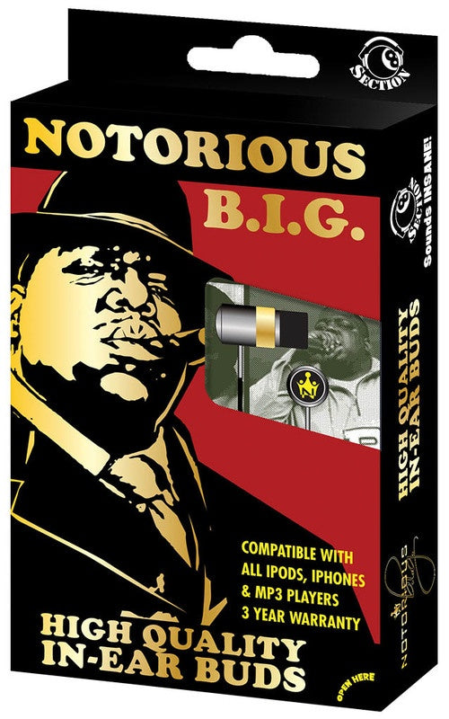 IN EAR BUDS NOTORIOUS BIG BIGGY SMALLS