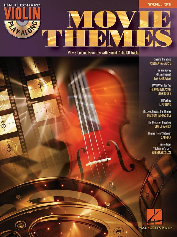 Movie Themes Violin Playalong V31 Bk/Ola