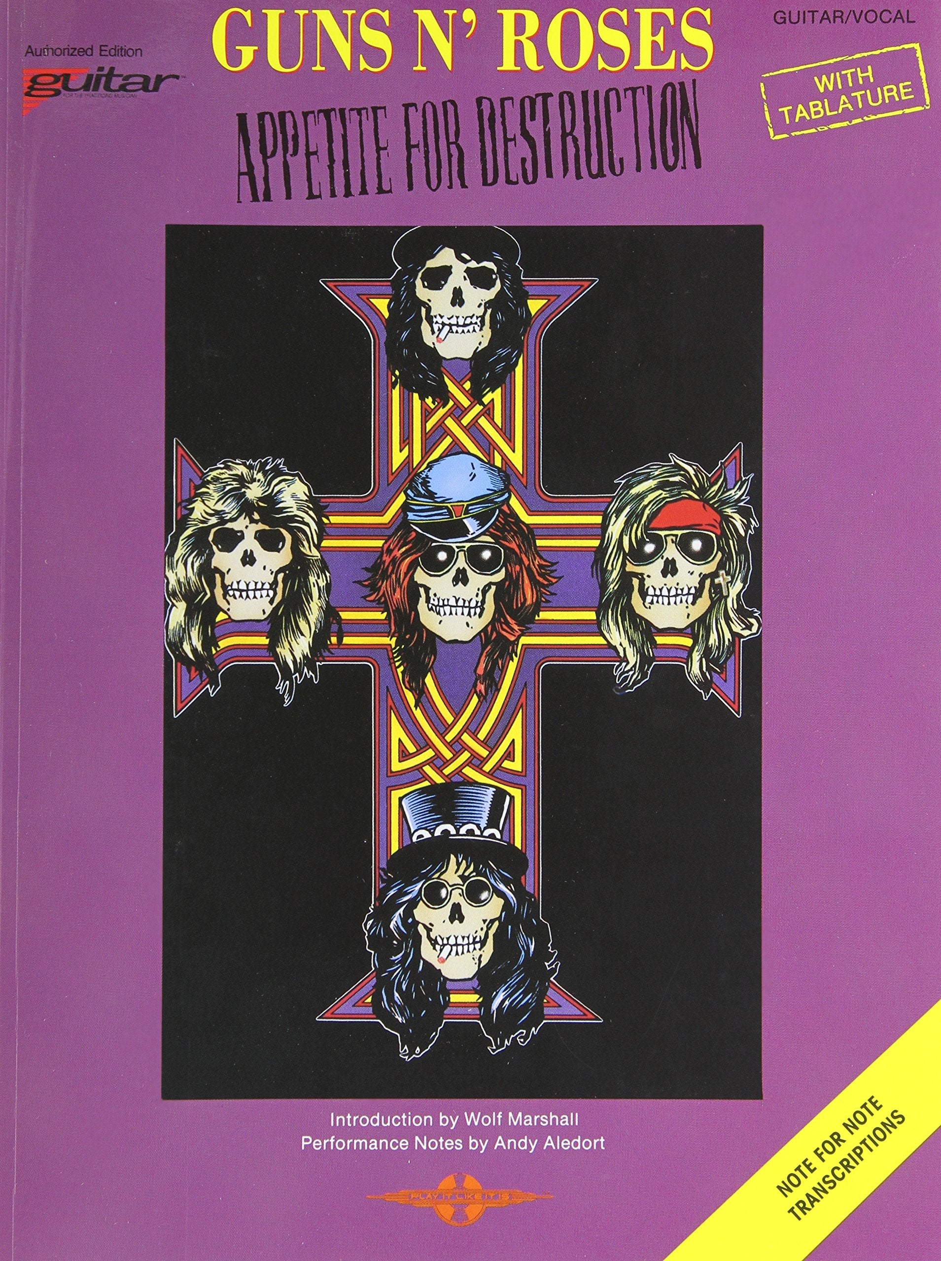 Guns N Roses Appetite For Destruction - Guitar Tab Book Songbooks