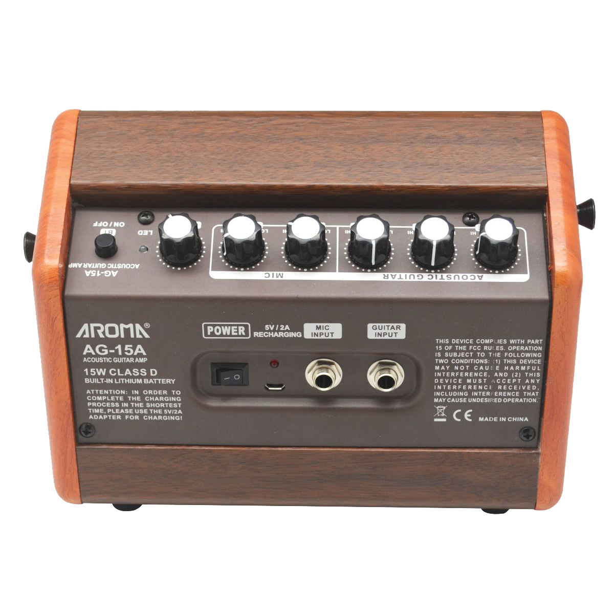 Aroma AG-15A Rechargeable Acoustic Guitar Amplifier