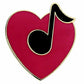MINI PIN HEART WITH 8TH NOTE ASSTD COLORS