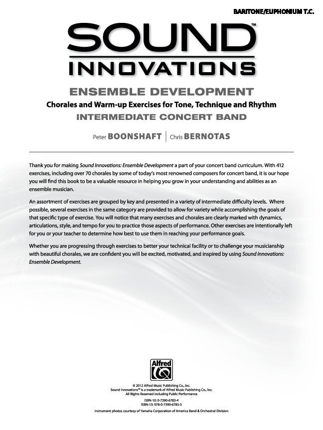 Sound Innovations Cb Ens Development Baritone Tc