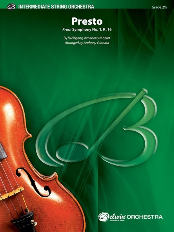 Presto From Symphony No 1 For String Orchestra So2.5 Sc/Pts