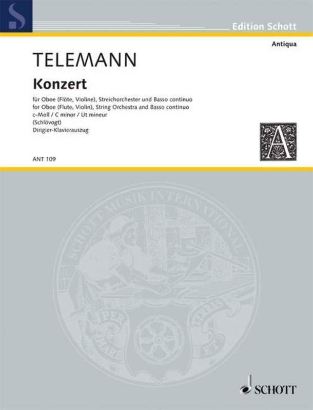 Telemann - Concerto C Minor TWV 51:C1 Oboe with Piano Book