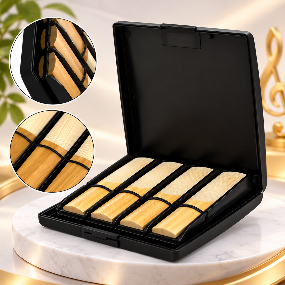 Black Hard Storage Case for 8 x Clarinet or Saxophone Reeds