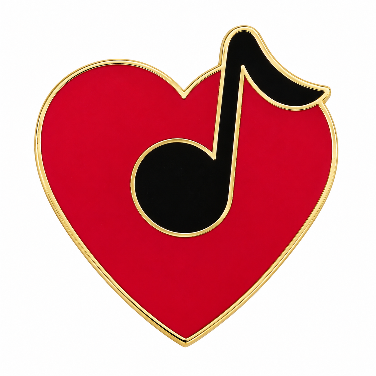 Red Heart With Quaver Mini Pin